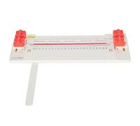 4 in 1 Rolling Paper Cutter, Portable Photo Trimmer with Straight Dotted Wavy Creasing Gauge, A3 A4 Paper Cutter for Home School Studio DIY Crafting, Compact ABS Plastic (White)