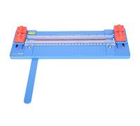 4 in 1 Rolling Paper Cutter, Portable Photo Trimmer with Straight Dotted Wavy Creasing Gauge, A3 A4 Paper Cutter for Home School Studio DIY Crafting, Compact ABS Plastic (Blue)