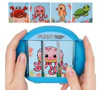 4-in-1 Rotating Puzzle for Kids Ages 3-8, Brain Teaser Activity with Dinosaur Designs to Develop Fine Motor Skills, Ideal for Travel Fidget Toys, Car & Airplane Entertainment, Gift for Boys and Girls