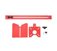 4 in 1 Router Jig | Circle Cutting & Groove Milling Tool for Woodworking | Aluminum Alloy Bracket for Trimming/Slotting/Edging | Imperial & Metric Scale