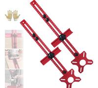 4 in 1 Router Jig Routers Tool, 4 in 1 Router Milling Groove Bracket, Drilling Positioning Ruler, Precise and Detachable, Sturdy and Durable Adjustable Cabinet Template Tool for Woodworking (2pcs)