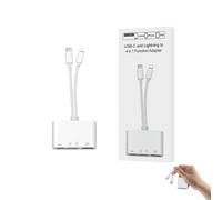 4-in-1 SD Card Reader for iPhone/iPad/Mac, Lightning USB C to SD/Micro SD Memory Card Adapter with 4 Slots, USB Card Reader for Camera/Laptop/Android