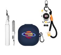 [4 in 1] SKPY Silicone Case Compatible with SHOKZ OpenFit 2 with Pendant & Keychain, Cute Cartoon Astronaut Shockproof Protective Case for Men Women