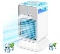 4 In 1 Small Air Conditioner, 3 Wind Speeds,3 Spray Modes,4 In 1 Portable Air Conditioner USB 2/4 H Timer,120° Oscillating Mini Portable Air Conditioners for Home and Office