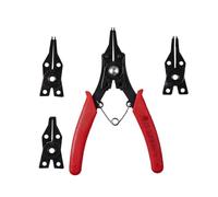 4-in-1 Snap Ring Pliers Set with Interchangeable Circlip Tips, Spring-Loaded, 180°, 90° and 45° Jaw Sizes