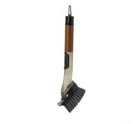 4 In 1 Soap Dispensing Dish Brush, Multipurpose Dish Cleaning Brush, With Long-Reach Handle, Wood-Pulp Sponge Replacement Heads