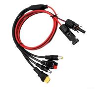 4-in-1 Solar Connector Cable 12AWG for XT60 DC5521 DC7909 - Heavy Duty Splitter for Portable Power Station