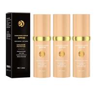 4-in-1 SPF 50 Sun Protection Serum with Foundation Effect - Temperature Change - Face Medium Coverage - Moisturising & Anti-Ageing Care Serum with UVA UVB Protection - Make Up with SPF (3 Pieces)