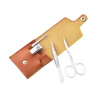 4-in-1 Stainless Steel Nail Clipper Set for Travel - Professional Grooming Kit with Scissors, Tweezers, Ear Pick & File - Rust-Proof, Compact, Sharp & Durable for Men & Women