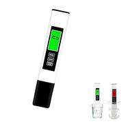4 in 1 TDS Meter Digital Water Tester，Portable Multi-Function Digital Water Purity Tester，Suitable for Liquid，Aquariums Hydroponic Pools (White)
