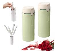 4 in 1 Travel Bottle Dispenser Set, Refillable Leak-Proof Squeezable Toiletry Bottles with Built-in Scale & Labels, Space-Saver for Shampoo, Conditioner, Lotion, for Gym, Camping (2 set-green)