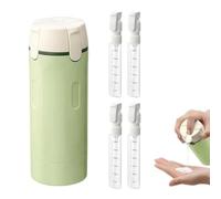 4 In 1 Travel Bottle Dispenser, Travel Bottles for Toiletries, Refillable,Leak Proof Squeeze Bottles with Scale & Label, Containers for Lotion Conditioner Toiletries Shampoo Cream(Green)
