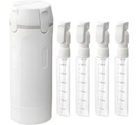 4 in 1 Travel Dispenser,4 Pack 30ml Travel Bottles,4 in 1 Travel Bottle Dispenser,Portable Essentials Leak Proof Refillable Travel Containers,For Toiletries,Leak Proof Travel Size Containers (White)