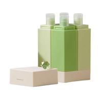 4-in-1 Travel Dispenser - Portable Cosmetic Storage Bottle Set With 4 Leakproof Reusable Toiletry Containers | Ideal For Business Trips Gym Camping Road Trips & Vacation Liquid Storage