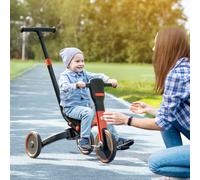 4-In-1 Tricycle For Kids Baby Trike With Adjustable Push Handle Detachable Foot Rest For 18-60 Months Red