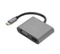 4 - in - 1 Type - C Hub Adapter, USB C to HDMI VGA PD Hub, Aluminum Alloy Multi - Port Adapter with 4K HDMI Output and 87W Power Delivery, Portable Type - C Dongle for Laptop MacBo