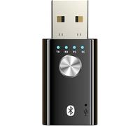 4-in-1 USB Audio Bluetooth Transmitter/Receiver with Surround Sound, 5.1 Channel, AUX Input and Microphone and Accessories