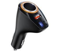 4 in 1 USB C Car Charger, 170W Multi USB Cigarette Lighter Adapter, Socket Splitter with 3 USB Ports, 12V/24V Dual USB Type C PD Fast Car Charger Adapter for iPhone 17/Air/16/15 Pro Max iPad GPS