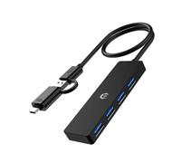 4 in 1 USB Hub, Tymyp USB 3.0 Hub 5Gbps with USB C Port, Mini USB Splitter Adapter for Mac, iMac Pro, Mac mini/Pro, Surface Pro, Dell, HP