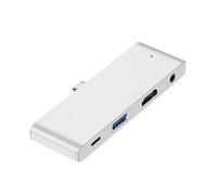 4 IN 1 USB Hubs Adapter Type C to HDMI 4K@30Hz, USB 3.0 5Gbps, PD 100w Fast charge, 3.5 audio output Compatible with Type C Computer Tablet iPad Huawei Mate book, Macbook Mouse keyboard