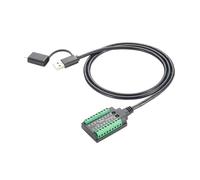 4-In-1 USB to RS232 RS485 RS422 TTL 3.3V 5V Serial Adapter Cable FT232RL Chip Dual Port USB-A & USB-C