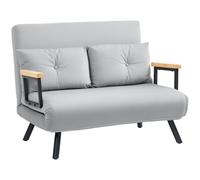 4 In 1 Velvet Sofa Bed Loveseat Recliner Guest Bed Convertible Dark Grey
