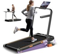 4-IN-1 Walking Pad Foldable 2.5HP Portable Treadmill with Handle for Office 16% Incline Under Desk Treadmill 159KG Capacity 7 Layer Cushioning