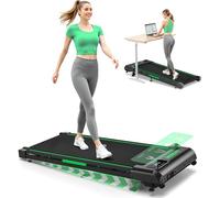 4 in 1 Walking Pad with 9% Incline, FOUSAE 10KM/H Treadmills for Home with Double Frame 330 LB Weight Capacity, Under Desk Walking Pad for Home Office with 12 HIIT Programs, Magnetic Remote Control