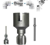 4 in 1 Water Pipe Threader Set, 1/2 3/4 1 Inch Internal and External Pipe Threading Tool Kit, 2026 Pipes Tapping and Threading Tool, PVC Pipes Wrench and Tapping Die Suit for All Electric Drills