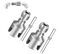 4 in 1 Water Pipe Wrench, Integrated Internal & External PipeThreading Tool, Drill Driven Plumbing Repair Set, for 1/2'' & 3/4'' Pipes, Electric Drill Compatible PVC Threader (1/2"+3/4")