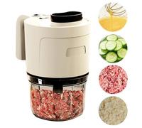 4-in-1 Waterproof Cordless Electric Vegetable Slicer Set - Handheld Electric Chopper, Garlic Chopper, Food Slicer, Hand Mixer with Blender for Chopping, Dicing and Pureeing
