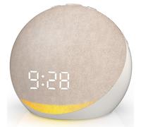 4-in-1 White Noise Machine: Digital Alarm Clock Bedside 25 Natural Sounds Bluetooth Speaker 32 Volume Levels 7 Timers 9 Lights Mains Powered Alarm Clock for Bedroom Office Baby Kids Adults