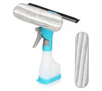 4 in 1 Window Cleaner Kit, Window Squeegee, Window Cleaner with 252 ml Spray Bottle, Squeegee Shower Cleaner for Shower Doors, Window Cleaning Equipment for Shower Glass Mirror Door Car