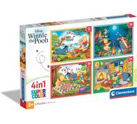 Clementoni - 21514-4 In 1 Supercolor Puzzle - Disney Winnie The Pooh - 12+16+20+24 Pieces, Jigsaw Puzzle For Kids Age 3, Puzzle Cartoon, Made In Italy