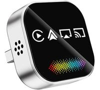 4-in-1 Wireless CarPlay Adapter, Wired to Wireless CarPlay & Android Auto Dongle with AirPlay and MirrorLink, USB Plug & Play Car Adapter for i-Phone and Android