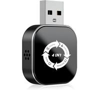 4-in-1 Wireless CarPlay Adapter, Wired to Wireless for i-Phone CarPlay & Android Auto, Support AirPlay & MirrorLink Screen Mirroring, Plug & Play Mini USB CarPlay Dongle with Type-C Extension.