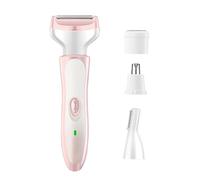 4 in 1 Women Hair Trimmer Set for Nose Ears Eyebrows and Facial with Type C Charging Portable and Comfortable Hygienic Facial Remover