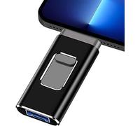 4 in 1MFi Certified USB Memory Stick for Phone/Android Mobile Phones (512GB, Black)
