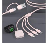 4 in 2 iWatch Charger Cable for Watch and iPhone, 6FT/1.8M Charging Cable iPhone and Watch Charger Combo, Multi iWatch Charger Cord, Travel iPhone and iWatch Charger for Apple Watch/iPhone/AirPods