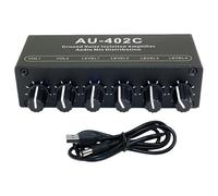 4 In 2Out Stereo Sound Mixer With Aluminum Alloy Construction And Standard 3.5mm Input And Output Interfaces Splitter Volumes Control