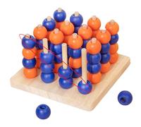 4 in a Row Board Game,Four in a Row Wooden Chess Board Game - Educational Chess Puzzle Brain Teaser Toys for Holiday Party Birthday Travel Home School Family Night