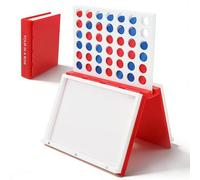 4 in a Row Game,Classic Board Game,Foldable Connect-4 Board Games, Portable 2-Player Strategy Games,Ideal for Families Night, Trip & Home
