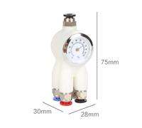 4-in- PTFE Material Pipe Expansion Adapter for X1, X1C, P1P, P1S, A1 & A1 mini - Metal Construction, 30×28×75 mm, for Multi-Material 3D(Black)