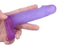4 in Realistic Small Dildo,Beginner Anal Plug,Soft Anal Dildo with Curved Shaft and Balls,Adult Anal Sex Toy Women Men Couples.Experience Multi-Purpose Mini Style (Purple)