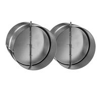 4 Inch / 100 mm - Pack of 2 Draft Blockers - Backdraft Damper - Draft Stopper - Backflow Preventer - Inline Fan Vent Deflector - One-Way Airflow Ducting - Dryer Duct Connector with Backdraught Flap