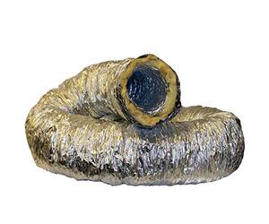 4 INCH 100MM Insulated Flexible Aluminium DUCTING Hose - 102MM Inner Diameter 10 METRE Length Flexi Duct Pipe by KAIR Ventilation