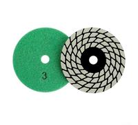 4 Inch 100mm Polishing Pads for Wet Dry Use on Stone Including For Granite Marble Quartz with Multi Step Emery Abrasive Grits for Surface Smoothing (N0.3)