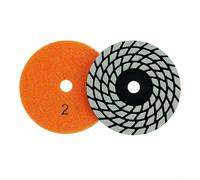 4 Inch 100mm Wet Dry Polishing Pads Flexible Diamond Sanding Discs for Granite Marble Stone Quartz 4 Step Grit Set Emery Resin High Concentration Professional Grade Tool (N0.2)
