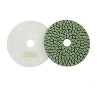 4 Inch 100mm Wet Polishing Pad for Granite Marble Concrete Stone Grinding, Emery Resin Bond, 16mm Hole, 5mm Thick, Grit 50 to 3000, High Gloss Finish, Suitable for Wet Use(3000#)