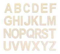 4 Inch 106 Pieces Wooden Letters Complete Alphabet Set - Unfinished Wood Letters for Crafts, Custom Wall Decor, DIY Painting and Home Decoration Projects